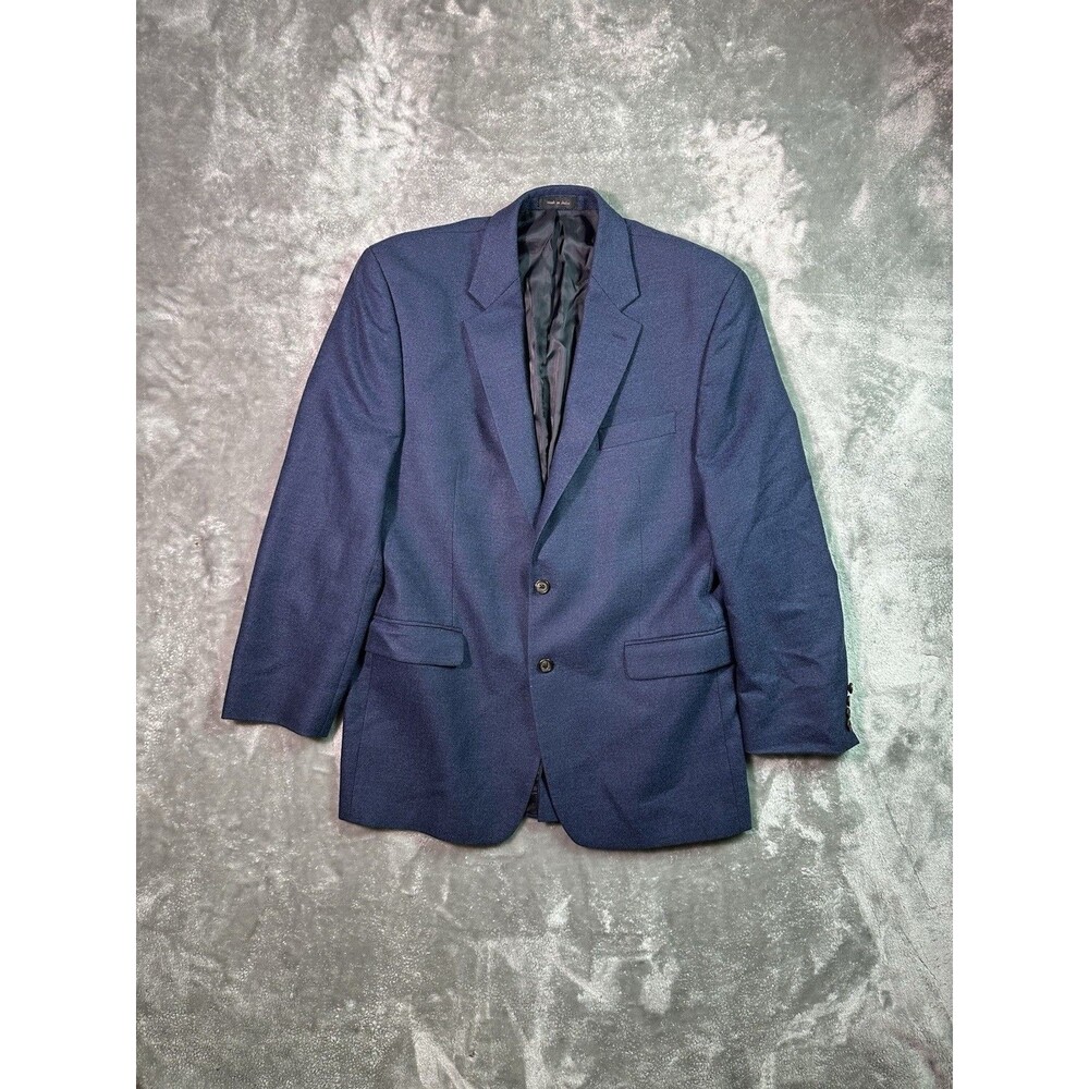 Lauren Ralph Lauren 100% Wool Blazer Mens 44L Blue Sport Coat Jacket
